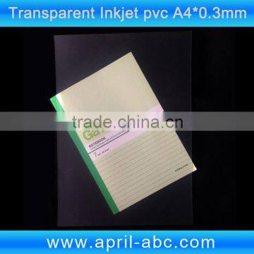 A4 Transparent 0.3mm Inkjet Pvc Sheet