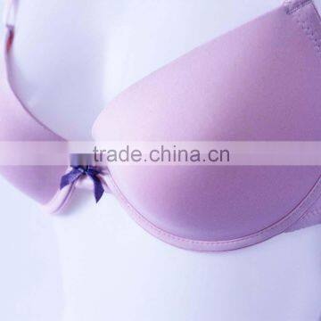 China Bra Factory Custom Basic Soft Bra Simple Design Solid Color Large Size Bra photo-2