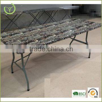 2016 Hot sale camo plastic folding table -6' rectangle folding table HDPE table top/ plastic table