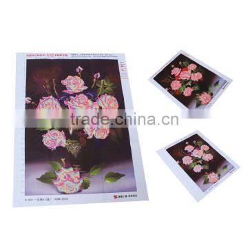 5D Diy Diamond Painting Cross Stitch Rose Flower Diamond Embroidery Resin Round Diamond Crafts Wall Sticker Blue Rose Home Decor photo-3