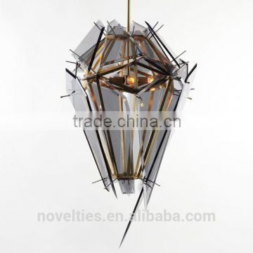 Australian-born Designer Replica Suspension Lamp Diamond Shape Around The Light Source