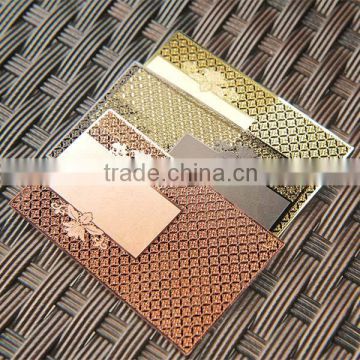 2016 fashion metal material unique wedding invitation card                        
                                                                                Supplier's Choice