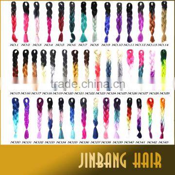 High Quality 100g 24inch High Temperature Synthetic Hair Ombre Jumbo Braid photo-6