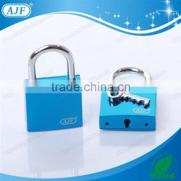 AJF New Arrival TUV Test Passed High Quality Blue Color Square Smart Love Lock With Key