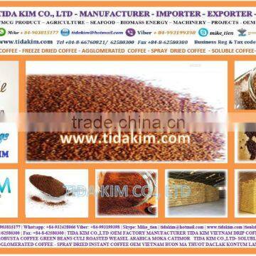 FREEZE DRIED INSTANT COFFEE 100%- AGGLOMERATED ARABICA ROBUSTA VIETNAM SOLUBLE COFFEE TIDA KIM IN BULK OEM- ROASTED COFFEE photo-3
