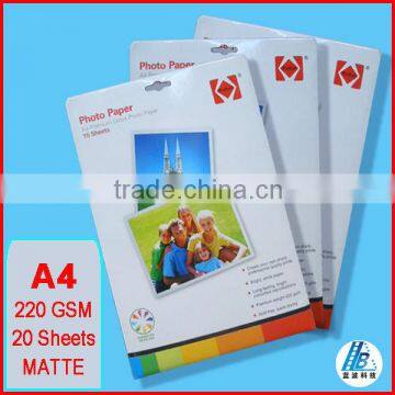 220gsm/m2 - A4 Matte Photo Paper Supplier's Choice