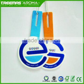 Scent paper car air freshener with OEM logo shape and design