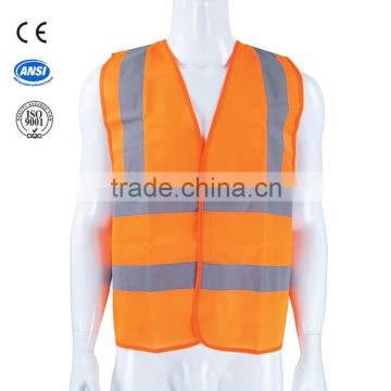 Cheap high visibility road traffic reflective safety warning vests