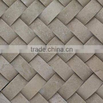 Jura Beige Marble Mosaic, Basket Wave Mosaic Tile photo-2