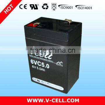 6V 5.0Ah recycling lead acid batteries