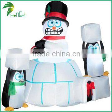 Funny Custom Design Shape Christmas Promotion Inflatable Snowman In Chimney