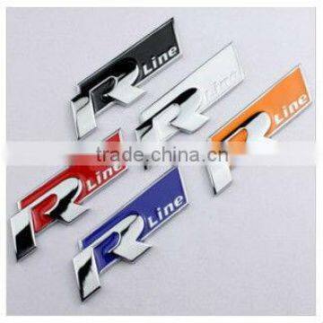ABS emblem with permanent adhesive