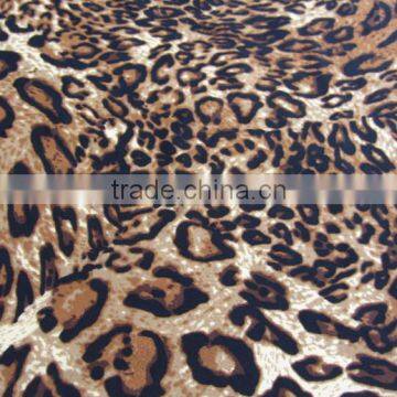 Dark Brown Polyester Leopard Print Milk Fiber Spandex Sportswear Print Lycra Fabric photo-3