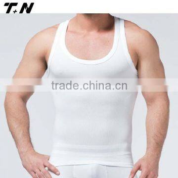 Mens compression wear, custom made rash guard sleeveless blank white