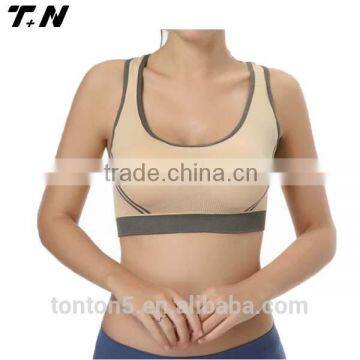 Yoga sports girl tube sexy bra/ nude sports bra