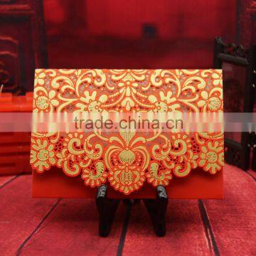 2016 High Quality wedding favors&gifts Cheap Wedding Cards with laser cutting