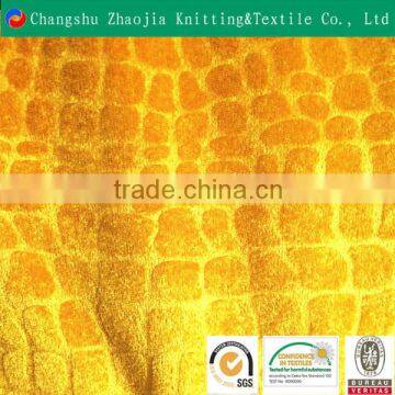 China manufacturer alligator polyester and spandex fabric combed velvet/velour ZJ024