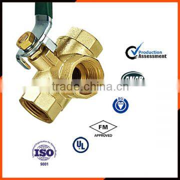 1 inch three way brass ball valve China suppiler