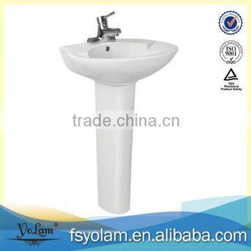 Simple stand pedestal wash hand basin
