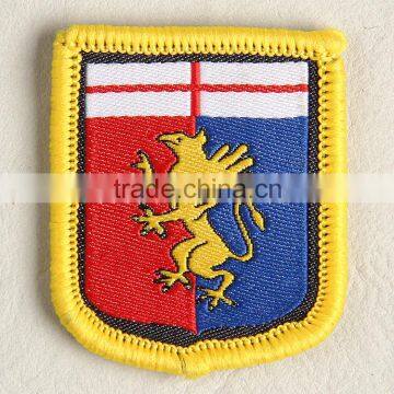 Gold Thread Verlocked Woven Fabric Badge for Men's Men's Three-piece Suit