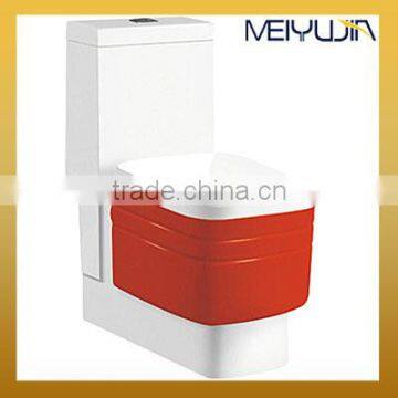 New arrival siphonic bathroom colored toilet with Buffering cover M5968