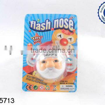 cheap toy plastic flash Santa Claus nose toy for kid