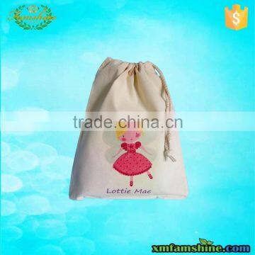 customized natural canvas cotton drawstring bag custom