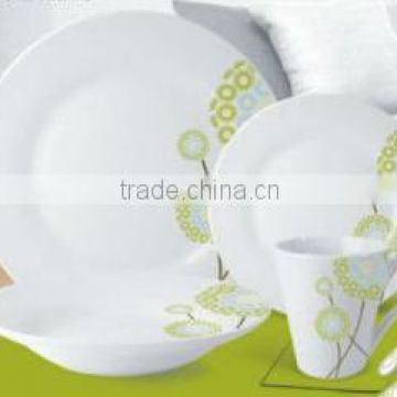 Super white Porcelain modern dinnerware set porcelainware