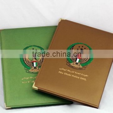 fashional newest design leather certificate frames custom leather certificate frames from factory A4 leather certificate frame