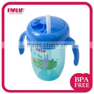 FARLIN GuLu GuLu2 BPA Free Water Cup With Handle and Straw 240ml Baby Sippy Cup Training Cup photo-5