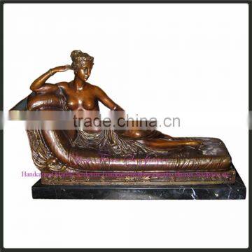 Garden Antique Bronze Lady Statue