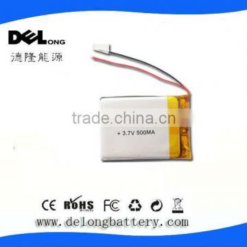 3.7v 500mah lipo battery