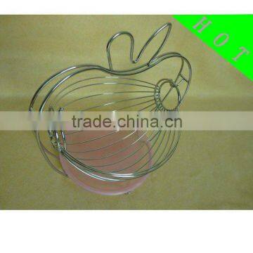 apple fruit basket/storage basket&stainless steel fruit basket with plastic tray(manufacture)