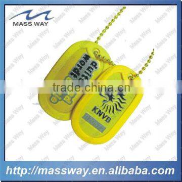 custom manufacture couple yellow logo ID pet photo etched brass dog tag
