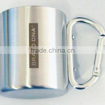 Promotional Travel Carabiner Mug With Plastic Lid