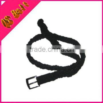 embelished black fabric sash belt