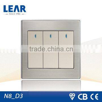 N8 Series Wall Switch 3 Gang 1 way/ 2 Gang 2 way
