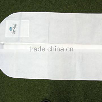 100% Recycled Nonwoven Commercial Zipper Pocket Garment Bag