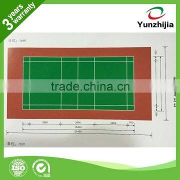 silicon PU synthetic badminton court flooring material