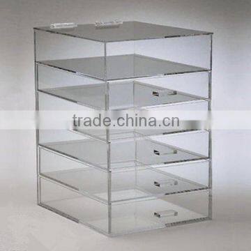 2015 hot sale 6 drawer acrylic makeup organizer