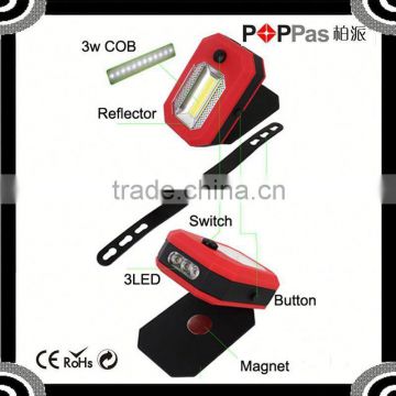 2015 Newest POPPAS B70 360 Degree Rotation COB And 3 Led Magnetic work lamp