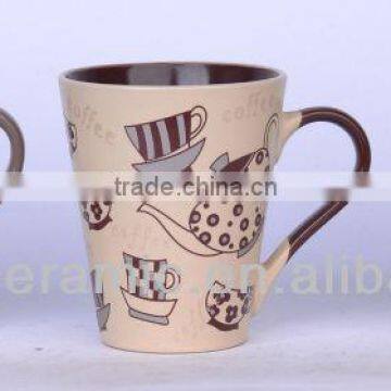 Crokery color glazed mugs of coffee 350ml