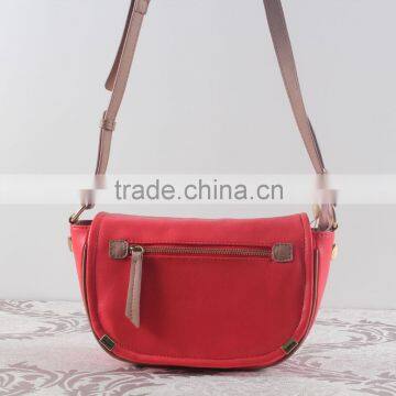 newly half barrel PU leather cross body bag for outside walking or business