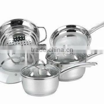 8 pcs Stainless Steel pot for induction