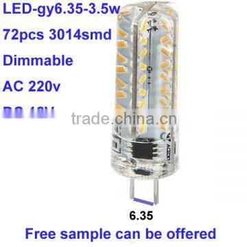 2015 led silicone OEM/ODM gy6.35 220v led