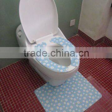 Magic self-adhesive toilet mat-sunflower design