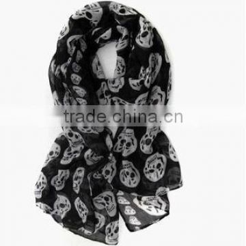 Fashion Skull Polyester Scarf