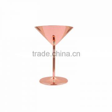 Stainless steel Martini Cup Goblet with copper plated color