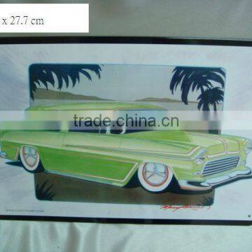 Tin board with exotic beach