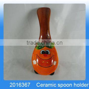 Unique ceramic spoon holder with cartoon painting